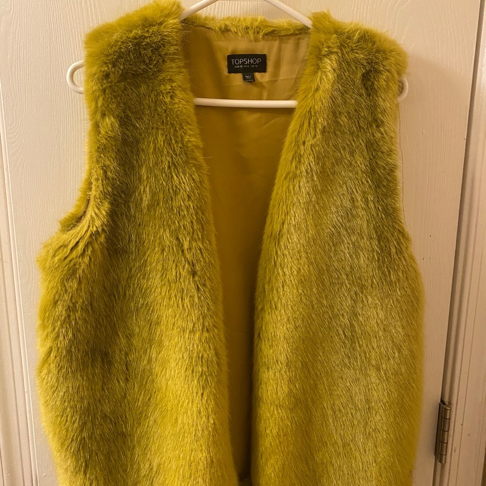 Topshop faux fur vest